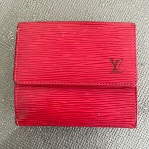 Lucky Red Trifold Epi Louis Vuttin Wallet